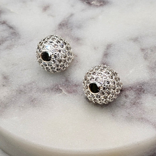 Aro Baño Plata Rodinada Cristal Austriaco Argolla Bote