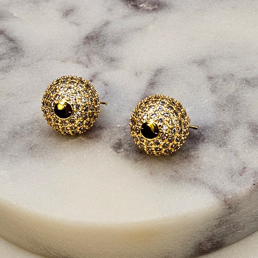 Aro Baño de Oro Cristal Austriaco Argolla Bote