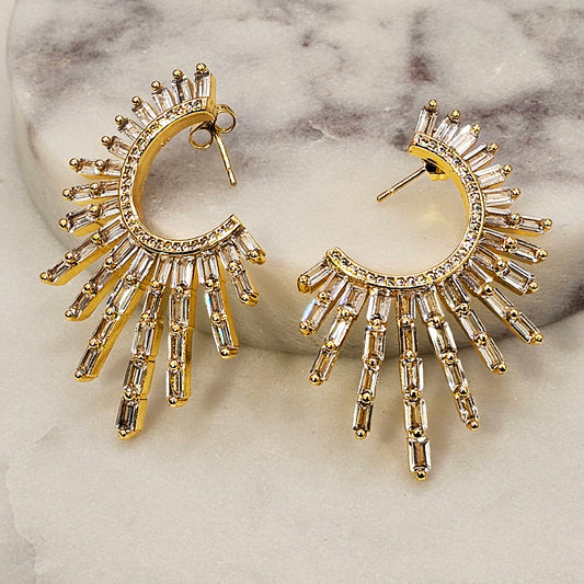 Aro Baño de Oro Cristal Austriaco Trepador