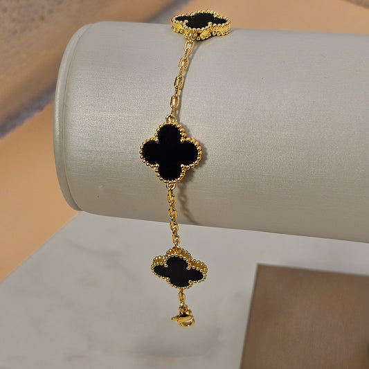 Pulsera Baño de Oro Cristal Austriaco Flor