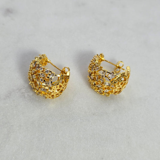 Aro Baño de Oro Cristal Austriaco Elegancia de Luz