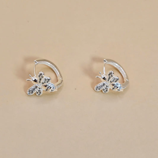 Aro Plata 925 Argolla Abejas