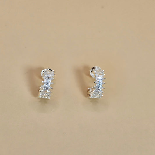Aro Plata 925 Argolla Puente de Cristales