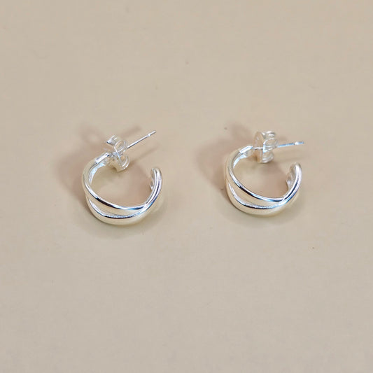 Aro Plata 925 Doble Argolla