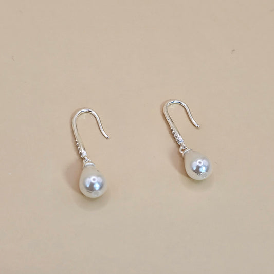 Aro Plata 925 Perla Lagrima