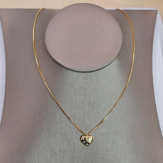 Collar Baño de Oro Sutil Corazon Detalles