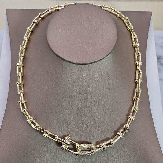 Collar Baño de Oro Eslabones Tifany