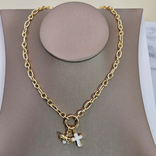 Collar Baño de Oro Charms de Luz