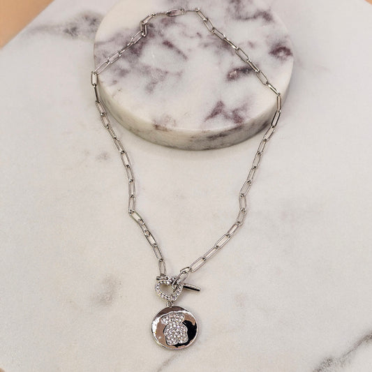 Collar Baño de Oro Cristal Austriaco Oso