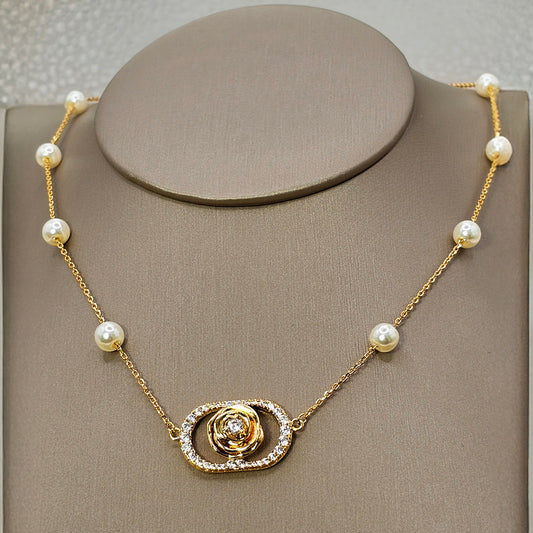 Collar Baño de Oro Perlas