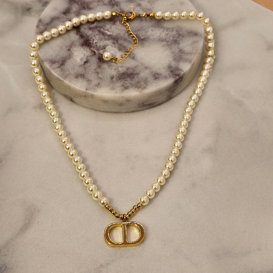 Collar Baño de Oro Perlas