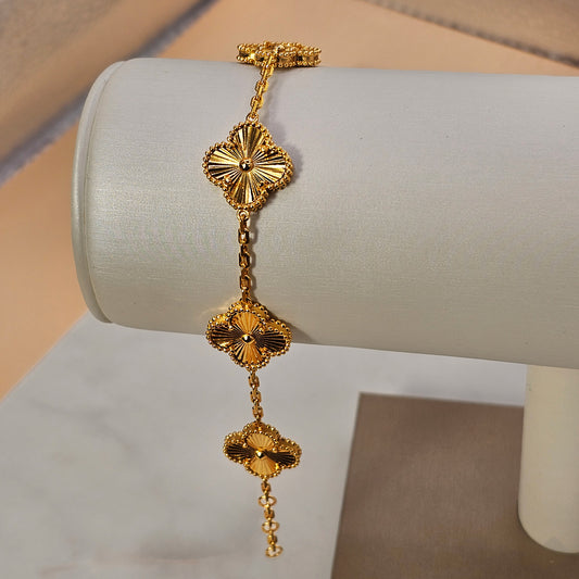 Pulsera Baño de Oro Flor Dorada