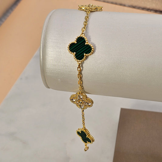 Pulsera Baño de Oro Cristal Austriaco Flor