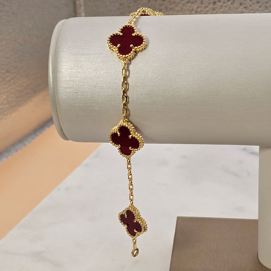 Pulsera Baño de Oro Cristal Austriaco Flor