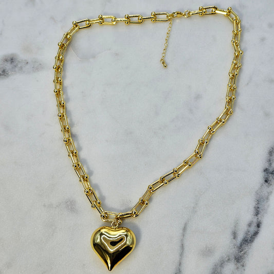 Collar Baño de Oro Cartier Colgante Corazon