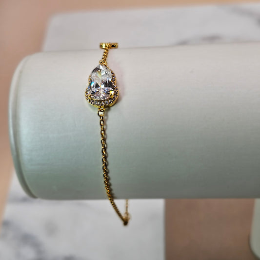 Pulsera Baño de Oro Cristal Austriaco Dije Calabaza