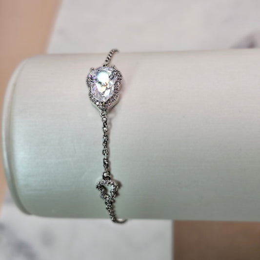 Pulsera Baño de Plata Rodinada Cristal Austriaco Dije Calabaza