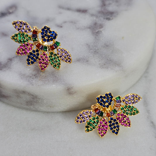 Aro Baño de Oro Cristal Austriaco Garden Crystal