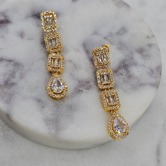 Aro Baño de Oro Cristal Austriaco Esplendor Clasico