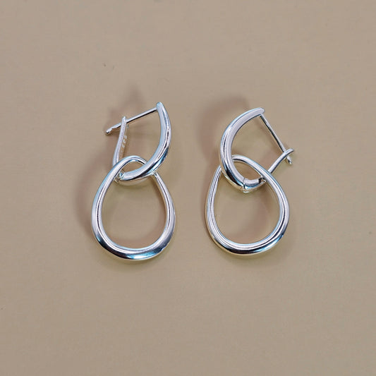 Aro Plata 925 Argolla Enlazada