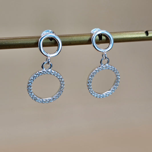 Aro Plata 925 Doble Argolla Texturas