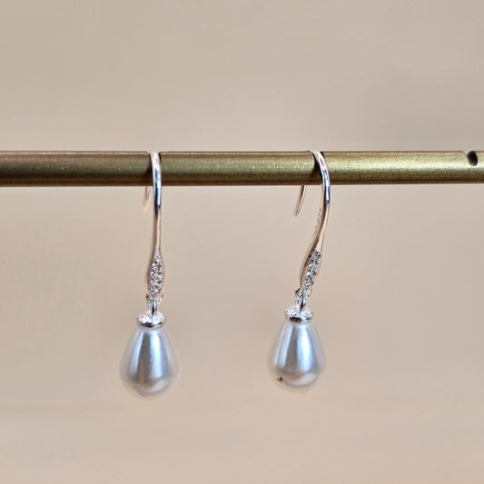 Aro Plata 925 Perla Lagrima