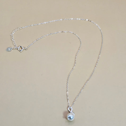 Collar Plata 925 Colgante Perla