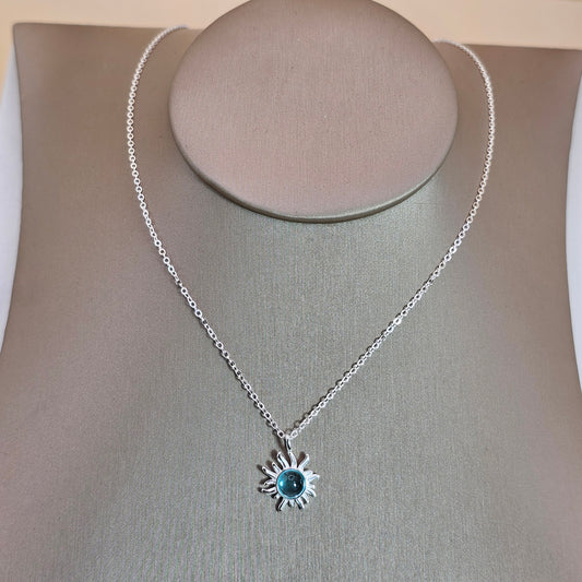 Collar Plata 925 Colgante Sol