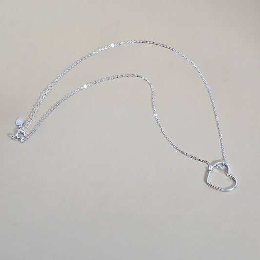 Collar Plata 925 Corazon con Punto de Luz