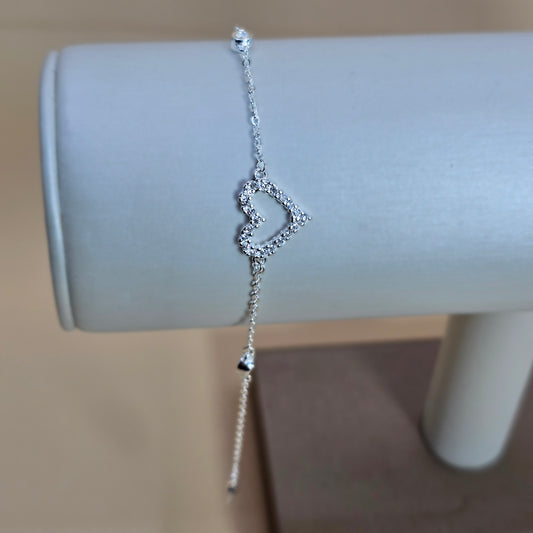 Pulsera Plata 925 Corazon