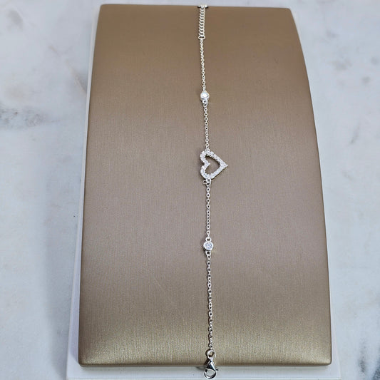 Pulsera Plata 925 Corazon