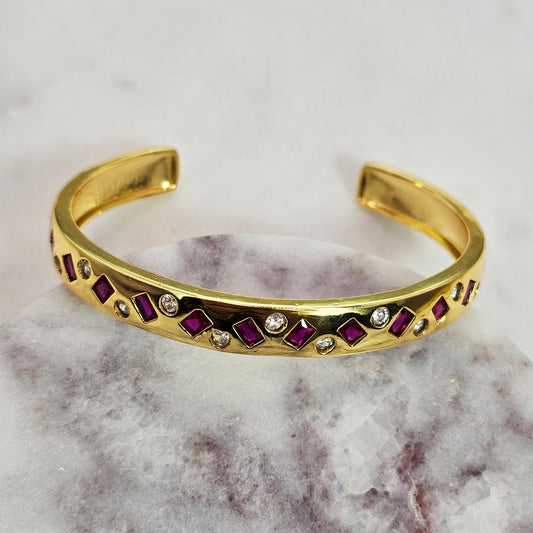Pulsera Baño de Oro Cristal Austriaco Formas
