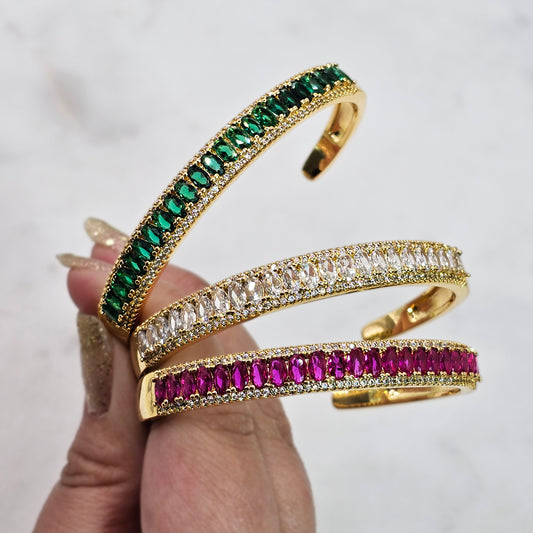 Pulsera Baño de Oro Cristal Austriaco Princesa