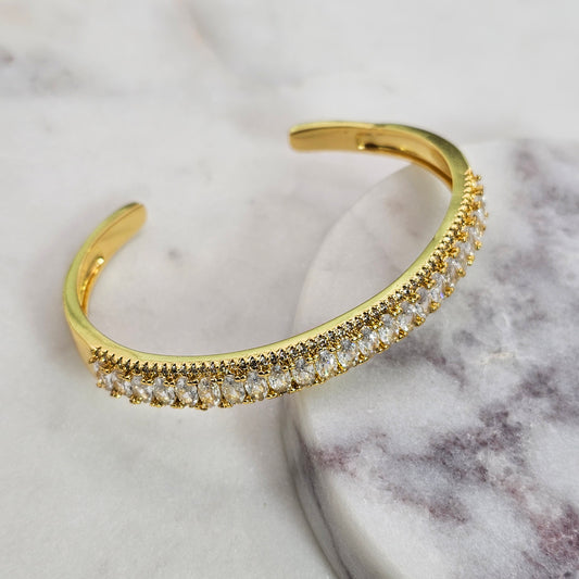 Pulsera Baño de Oro Cristal Austriaco Princesa
