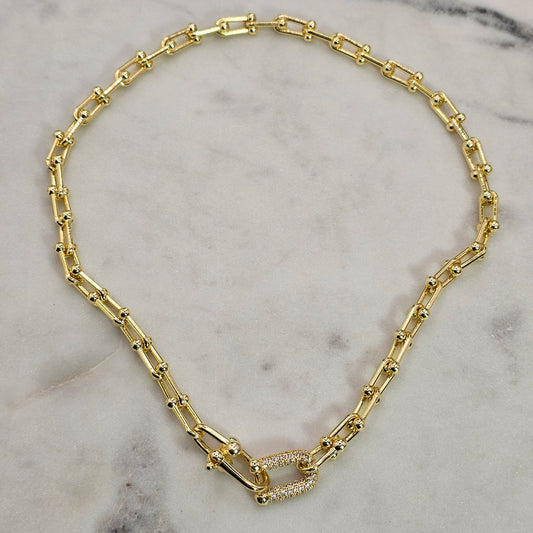 Collar Baño de Oro Eslabones Tifany